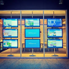 Digital Window Display Business Real Estate Office