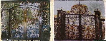 villa gates uae dubai metal gate design