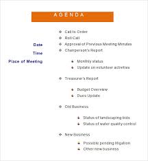 Creative Meeting Agenda Template