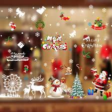 3 In 1 Christmas Window Stickers Traceless Static Wall
