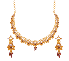 latest gold light weight necklace designs