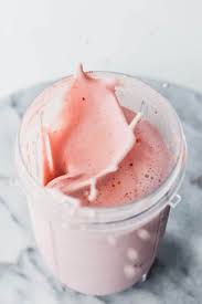 strawberry protein shake with honey