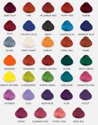 Color Bright Hair Color Chart Hair Color Hair Dye