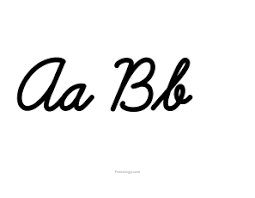 cursive alphabet letters freeology