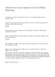Collection Of Solutions Cover Letter Social Media Strategist Cover