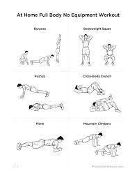 Printable Workouts Workout Routine