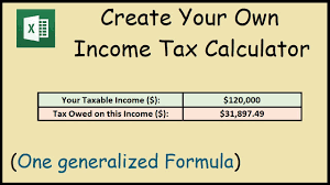 income tax calculator in excel