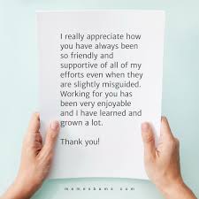 thank you notes to boss appreciation