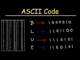 ascii code and binary you