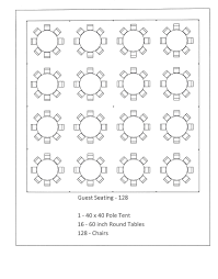 40x40 Pole Tent Round Table Seating Wedding Dinner