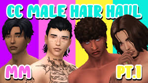 maxis match male hair haul over 99