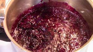 making wild blueberry jam you
