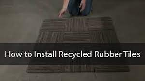 recycled tire rubber floor tiles