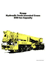 Cranes Material Handlers All Terrain Krupp Specifications