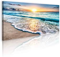 Large contemporary modern wall art print on canvas beach seascape hd picture boyiwallart.com. Duvez Large Beach Canvas Wall Art 12 Variations Mounting Accessories Included Premium Wall Art For Living Room Office Bedroom Bathroom More Ocean Sunset Photography Beach Wall Art Decor Art Sale Qatar