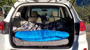 Front, rear · cargo area light · cargo area power outlet: Easy Way To Convert Your Outback S Backseat Into A Bed Adventures Of Mary