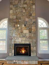 Stone Veneer For Modern Fireplace