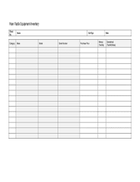 ham radio equipment inventory form