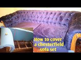 how to cover a chesterfield seat diy