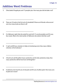 2 Digit Addition Word Problems Worksheets