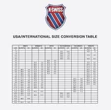 K Swiss Shoe Size Conversion Chart Best Picture Of Chart