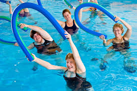 swimming pool exercises using an aqua