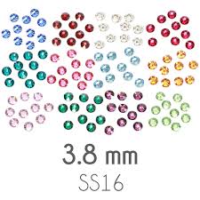 3 8mm Swarovski Flat Back Crystals Multi Colored Pack 240 Pieces