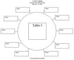 Reception Table Seating Chart Template Bismi