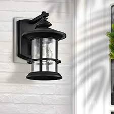 Micsiu Outdoor Wall Light Fixture Exterior Wall Mount Lantern Waterproof Vintage Wall Sconce With Clear Seedy Glass For Farmhouse Goals