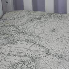 Mini Crib Sheet Vintage Map World Map