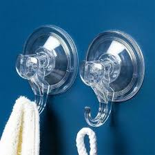 1 Wreath Hanger Suction Cup Hooks Clear