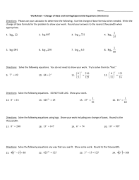 Solving Exponential Equations Ver