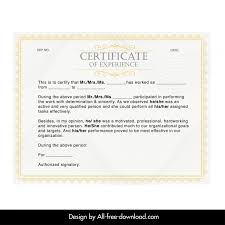 beauty certificate template vectors