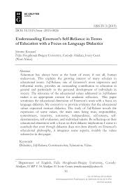 pdf understanding emerson s self reliance in terms of education pdf understanding emerson s self reliance in terms of education a focus on language didactics