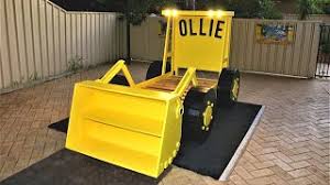 Digger toddler bed, and after this is fantastic monster mashs tiny room. Making A Loader Tractor Bed With Headlights And A Bookcase For Ollie Kids Bedroom Ideas Youtube