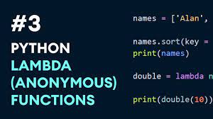 3 python lambda anonymous functions