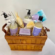lavender fields spa gift basket