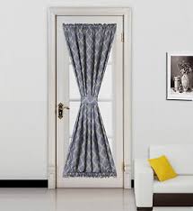 brown window door curtains for