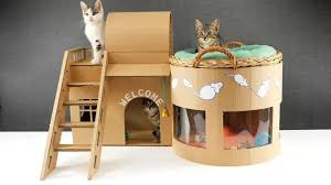 20 Diy Cardboard Cat House Ideas