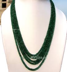 emerald beads faceted rondelle beads