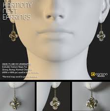 free 3d model harmony nest earrings by