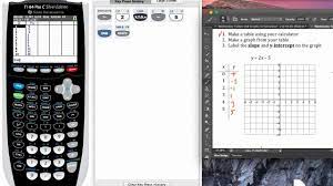 tables using a graphing calculator