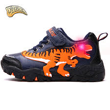 Dinoskulls 2018 Boys Light Up Shoes Children S Glowing Sneakers Kids Luminous Sports Running Shoes Rex Dinosaur Boy Shoes 27 34 Sneakers Aliexpress