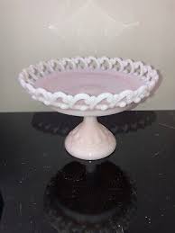 Milk Glass Pedestal Compote Cake Stand