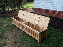 Outdoor Storage Bench Wood Bench