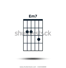 Em7 Basic Guitar Chord Chart Icon Stock Vector Royalty Free