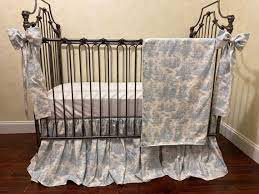Baby Boy Crib Bedding Blue Toile Toile