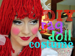 diy rag doll costume wig and makeup