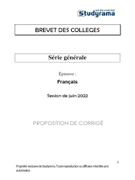 Corrige Complet Brevet General Francais | PDF | Phrase | Clause