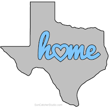 Texas Map Outline Printable State Shape Stencil Pattern